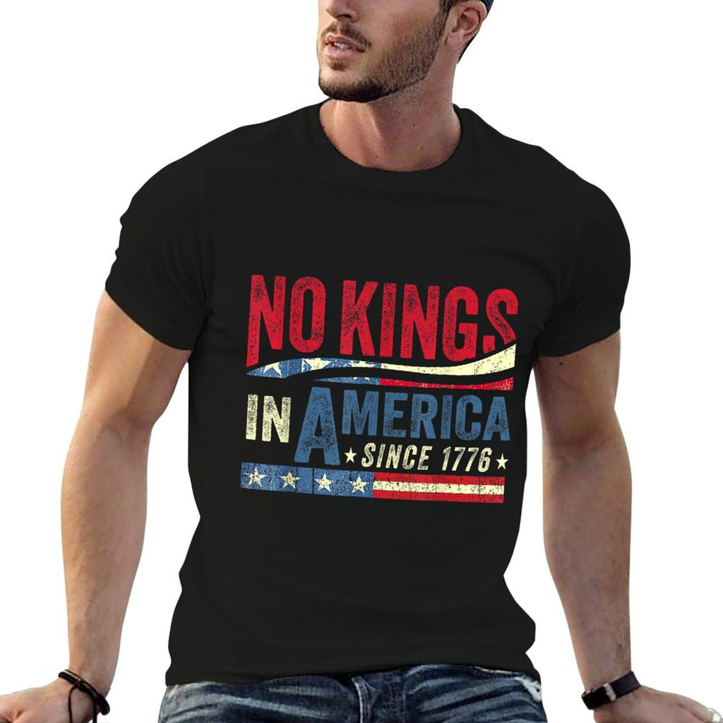 No Kings In America-Since 1776 USA Vintage  Quick-drying T-Shirt