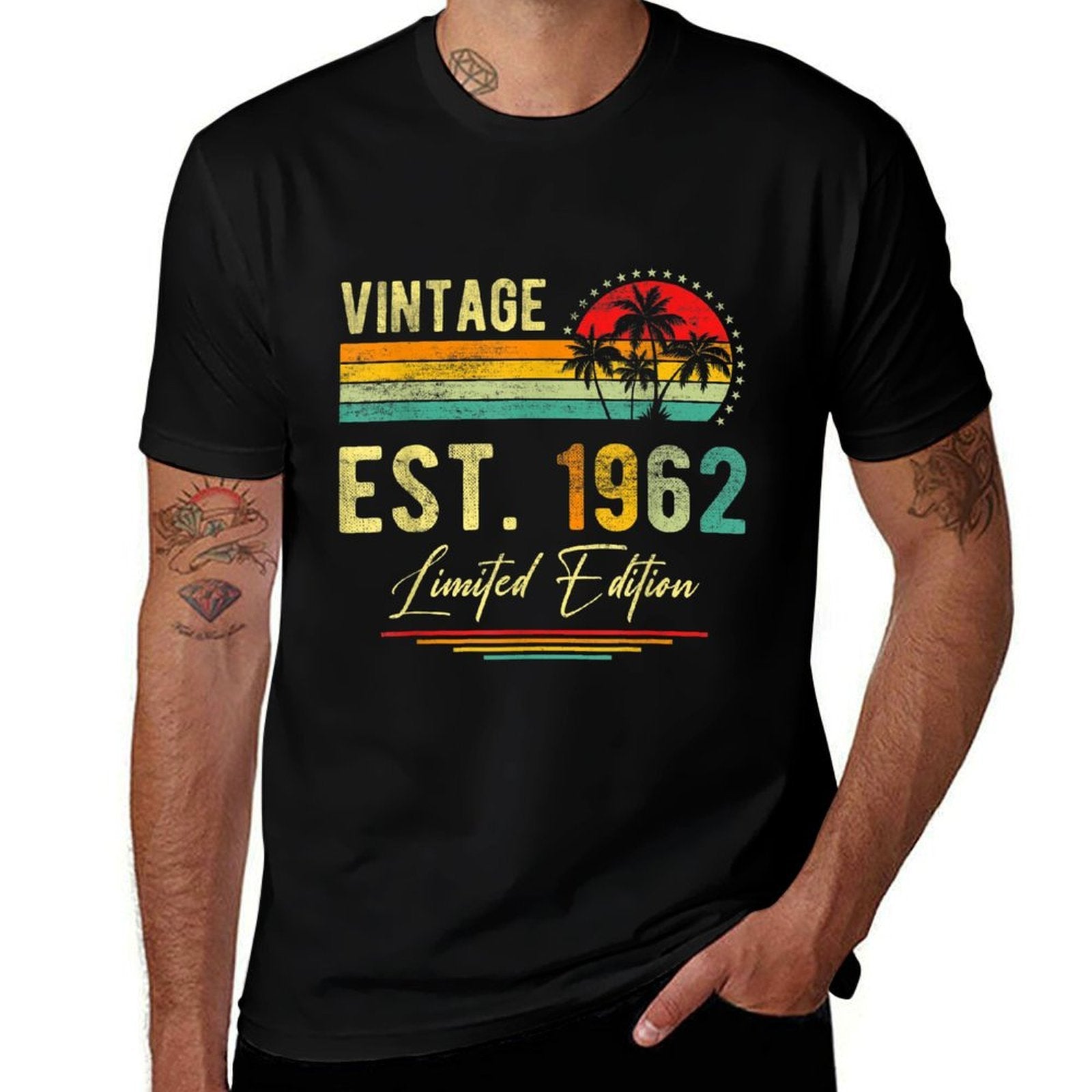 Vintage 1962 Retro 60 Years Old Being Awesome 60th Birthday  Vintage-inspired T-Shirt