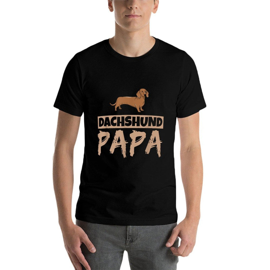 Dachshund Papa Dog Wiener Owner Puppy Dachshund Dad Father for Men Women Kids  Soft T-Shirt