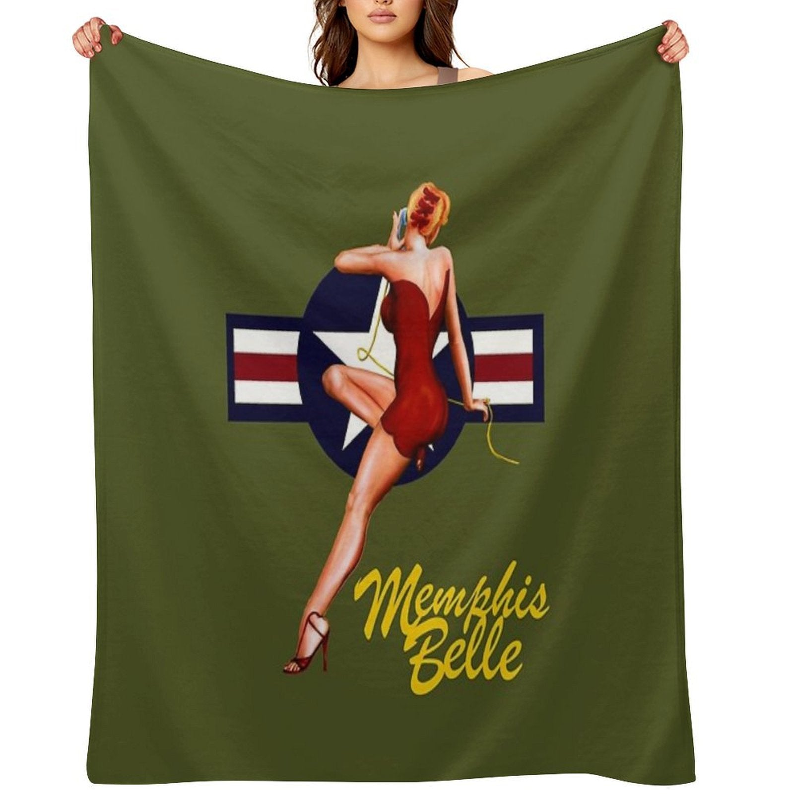 The Memphis Belle Wrinkle-free Throw Blanket