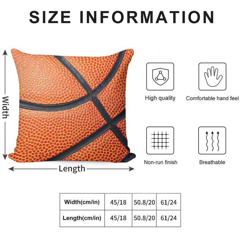 Basketball Throw Pillow Soft Multiple Sizes Throw Pillow