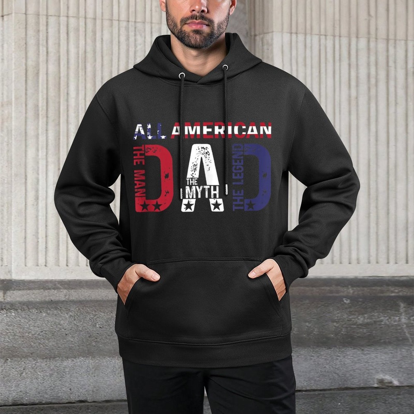 All American Dad The Man The Myth The Legend Relaxed Fit Hoodie