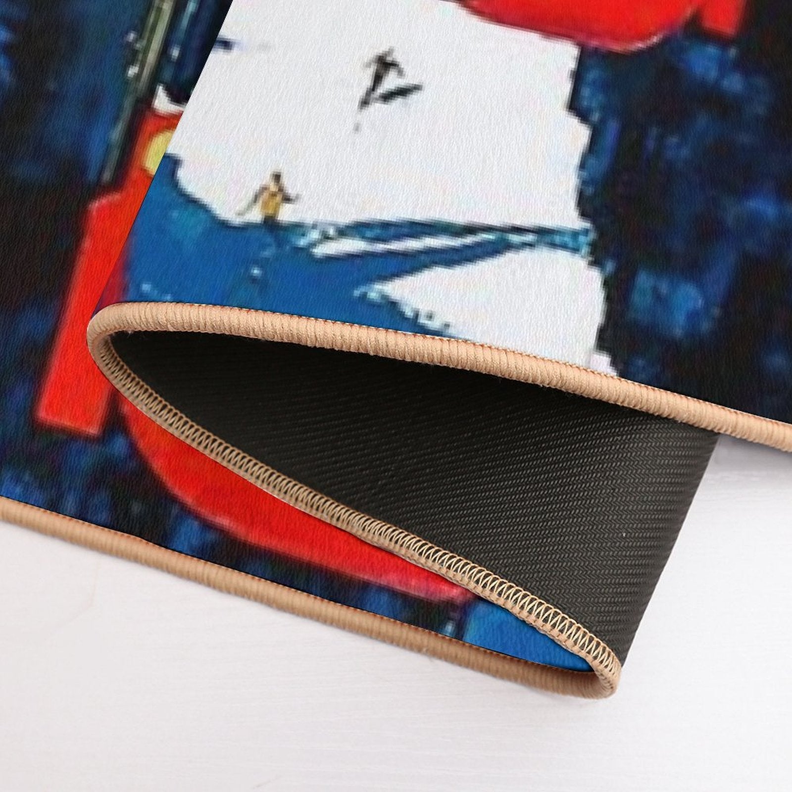 Vintage Gondola Winter Travel Ski Poster  Non-Slip Bath Mat
