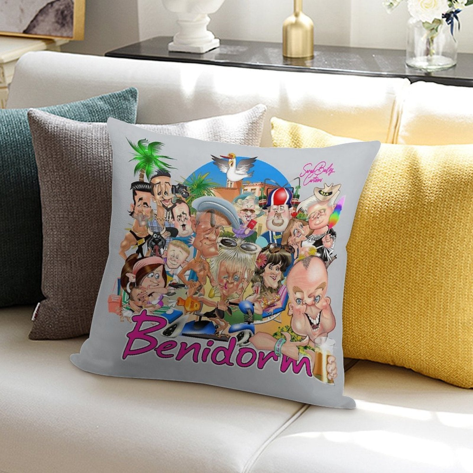 Benidorm! Soft Warmth Comfort Throw Pillow