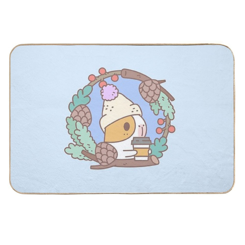 Bubu The Guinea Pig, Fall Coffee  Versatile Bath Mat