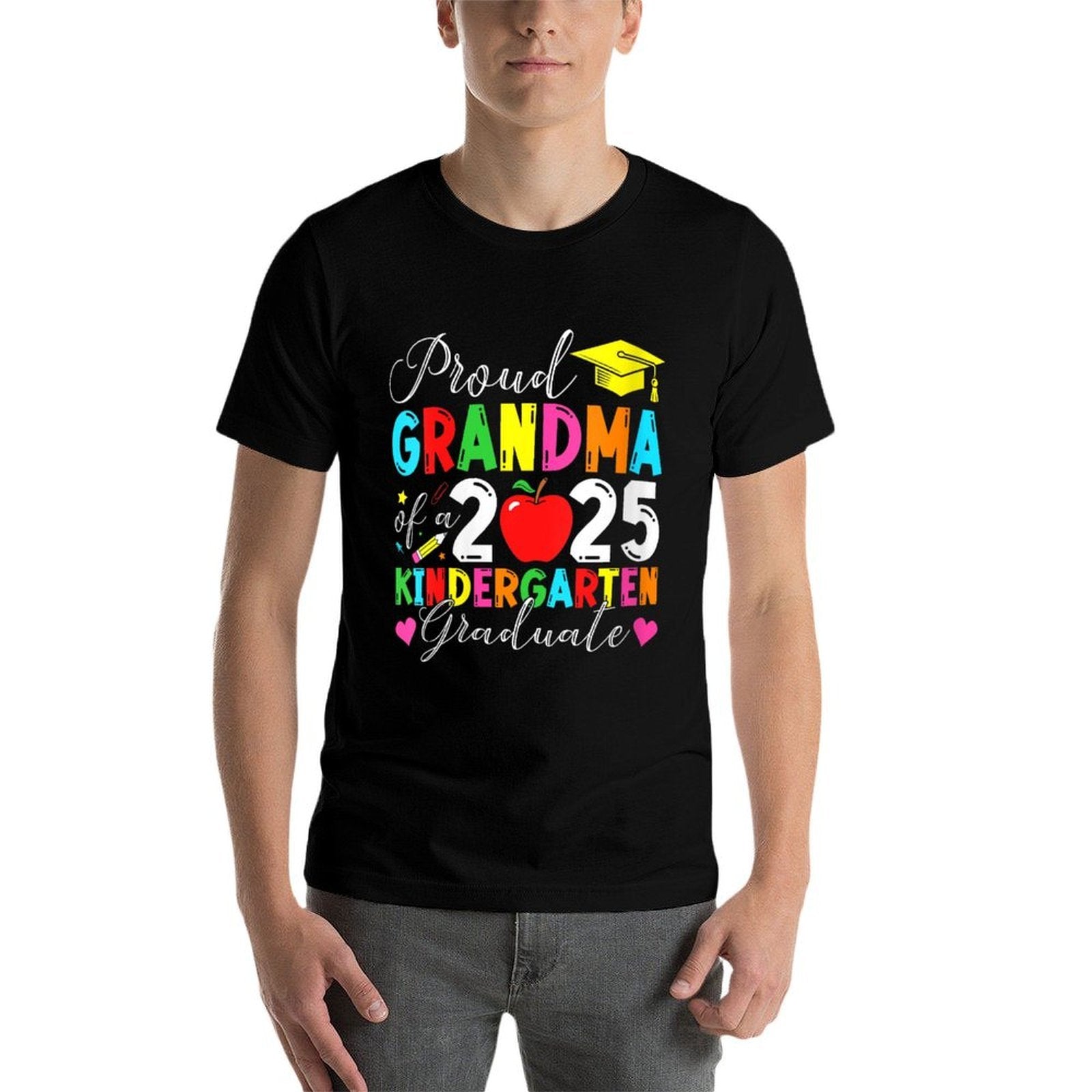 Womens Proud Grandma Of A 2025 Kindergarten Graduate Graduation  Easy-care T-Shirt