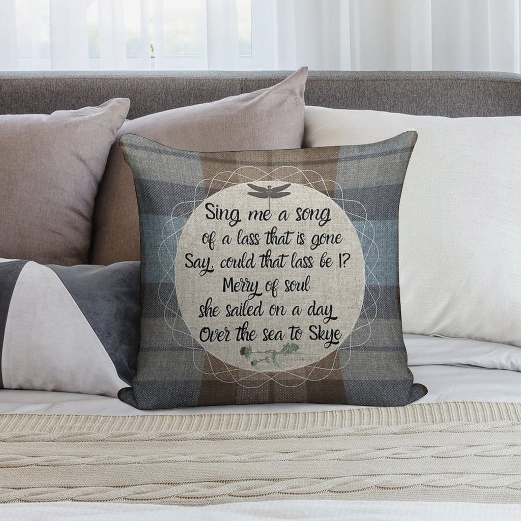 Outlander Song - Fraser Tartan Kilt - Elements Soft Hidden Zipper Throw Pillow