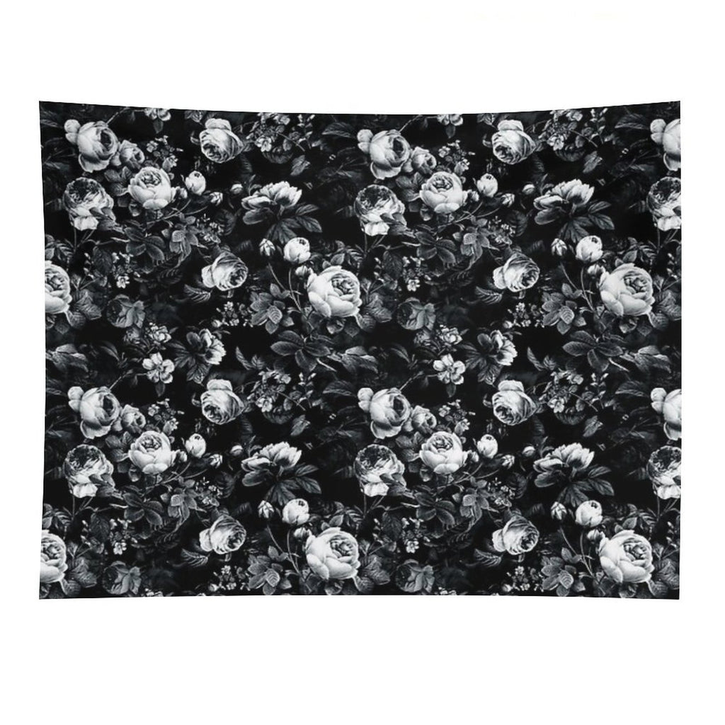 Roses Black And White Tapestry