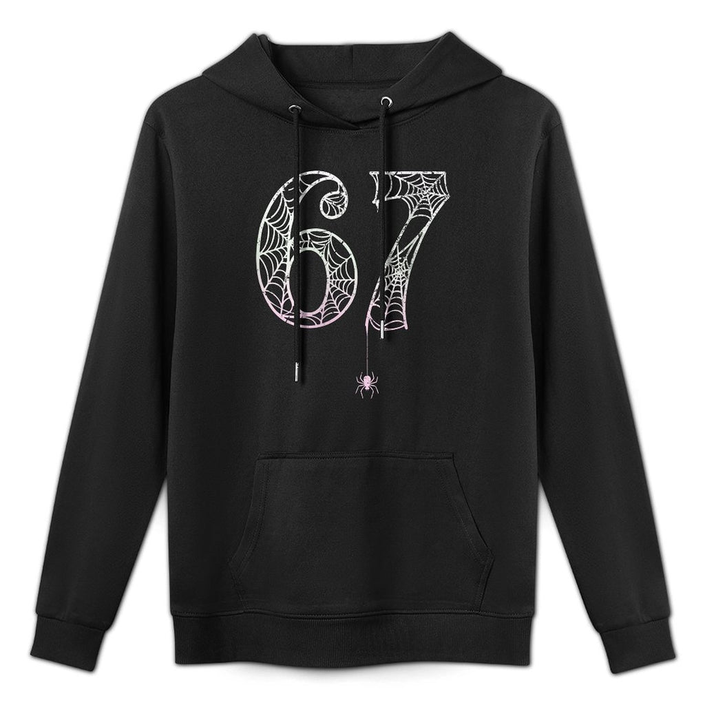 Womens Six Seven 6 7 Meme Spooky Spider Halloween Versatile Streetwear Hoodie