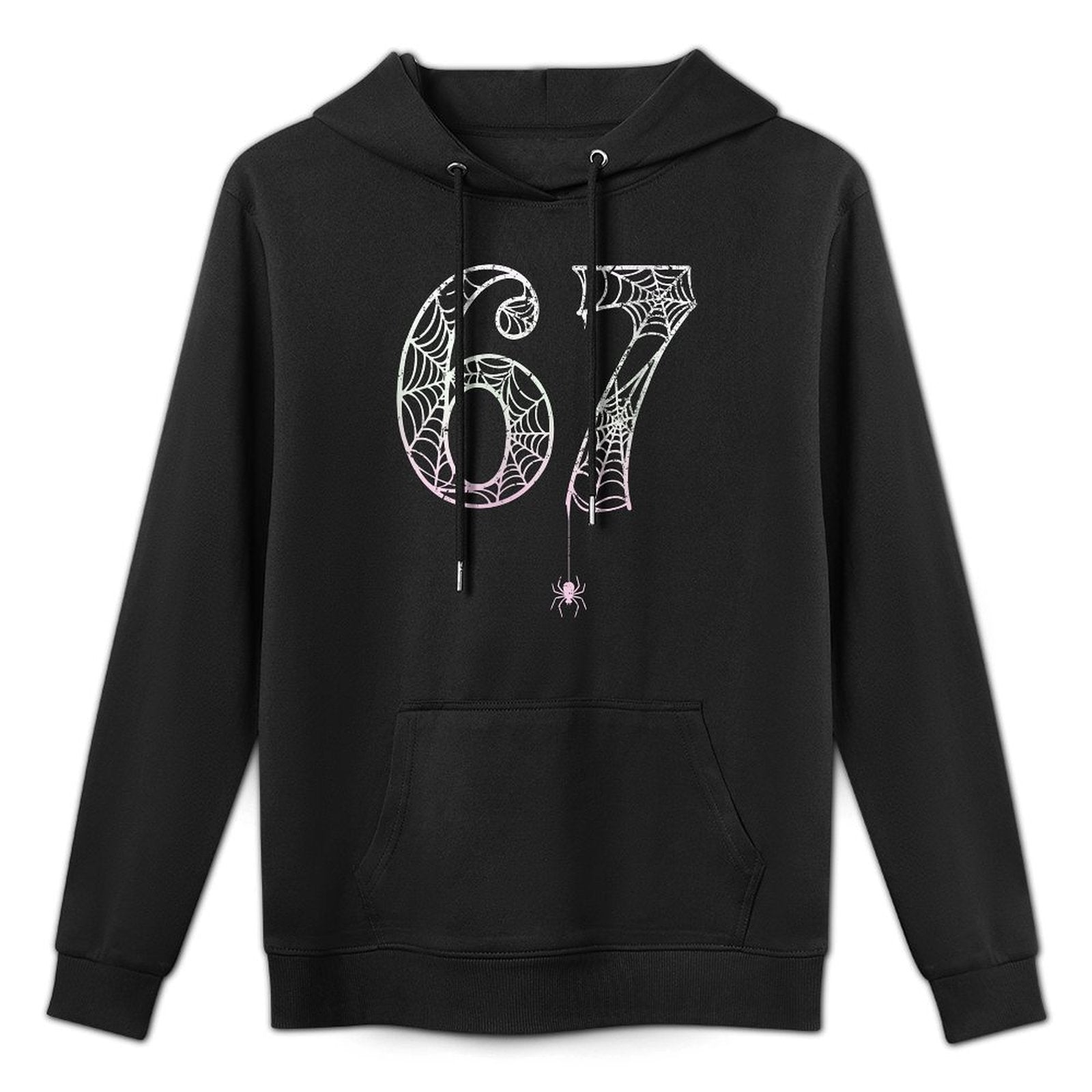 Womens Six Seven 6 7 Meme Spooky Spider Halloween Versatile Streetwear Hoodie
