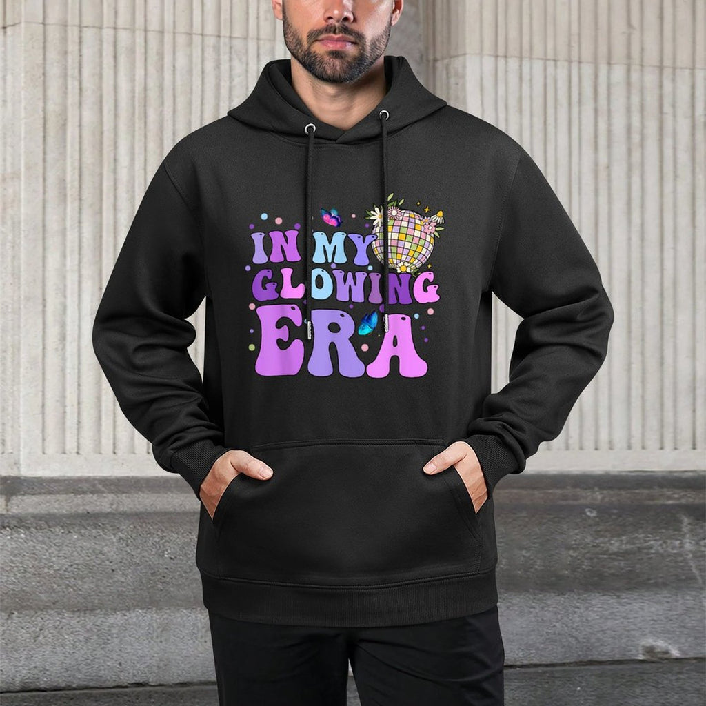 In My Glowing Era Groovy Colorful Bright Shape Retention Hoodie