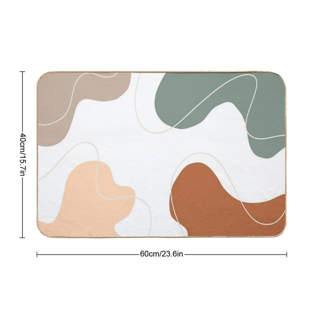 Aesthetic Shape Pattern  Eco-Friendly Bath Mat