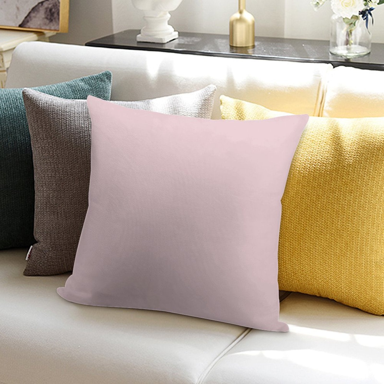 BEAUTIFUL COLORS  BLUSH PINK  COTTON CANDY  LIGHT PINK OVER 100 SHADES OF PINK AT OZCUSHIONS Soft Multiple Sizes Throw Pillow
