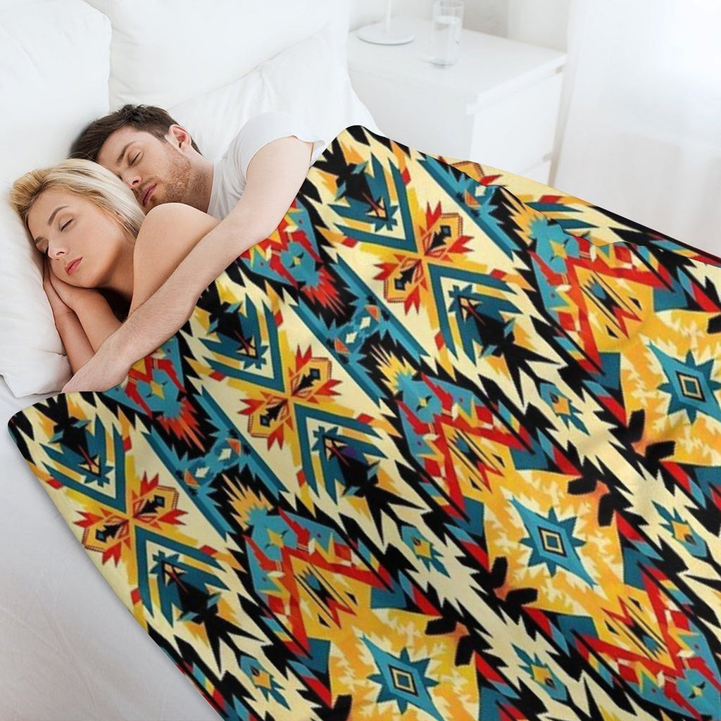 Choctaw Nation Pattern Easy Care Throw Blanket