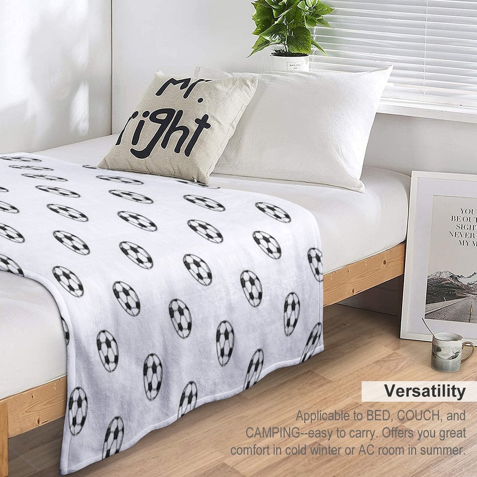 Soccer Ball Gift-ready Throw Blanket