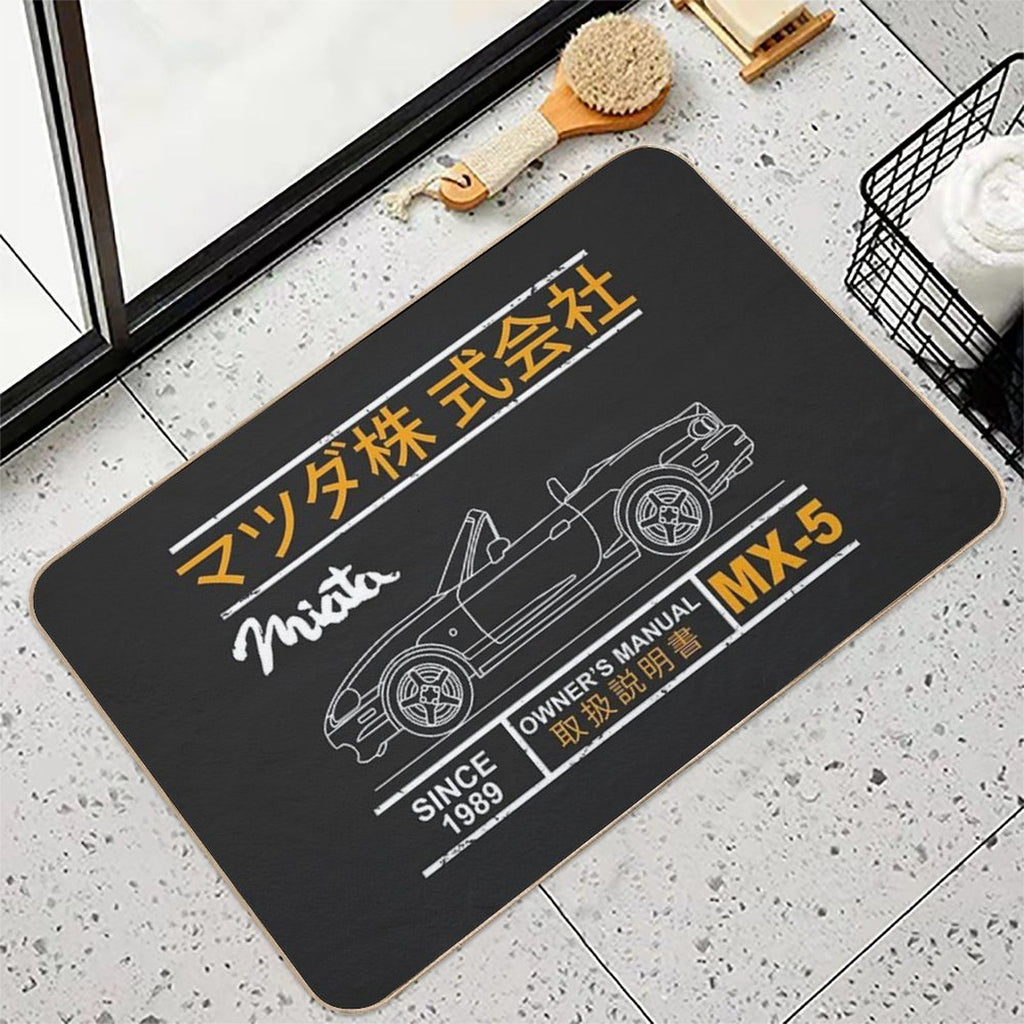 Blueprint of The MX-5 Miata  High-Traffic Bath Mat