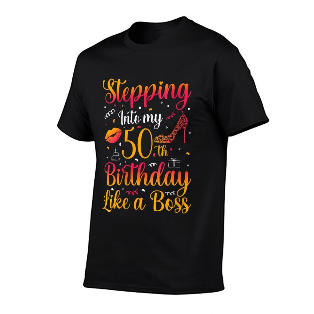 Stepping Into My 50th Birthday Queen Gift for Her Woman Birt  Vintage-inspired T-Shirt