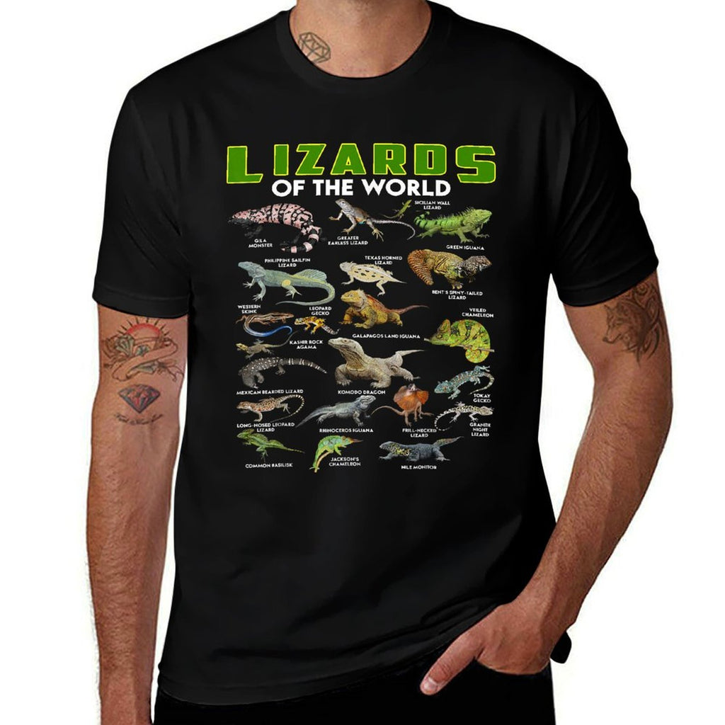 Lizards Of The World Reptile Herpetology Lizard Gifts Funny  Lightweight T-Shirt