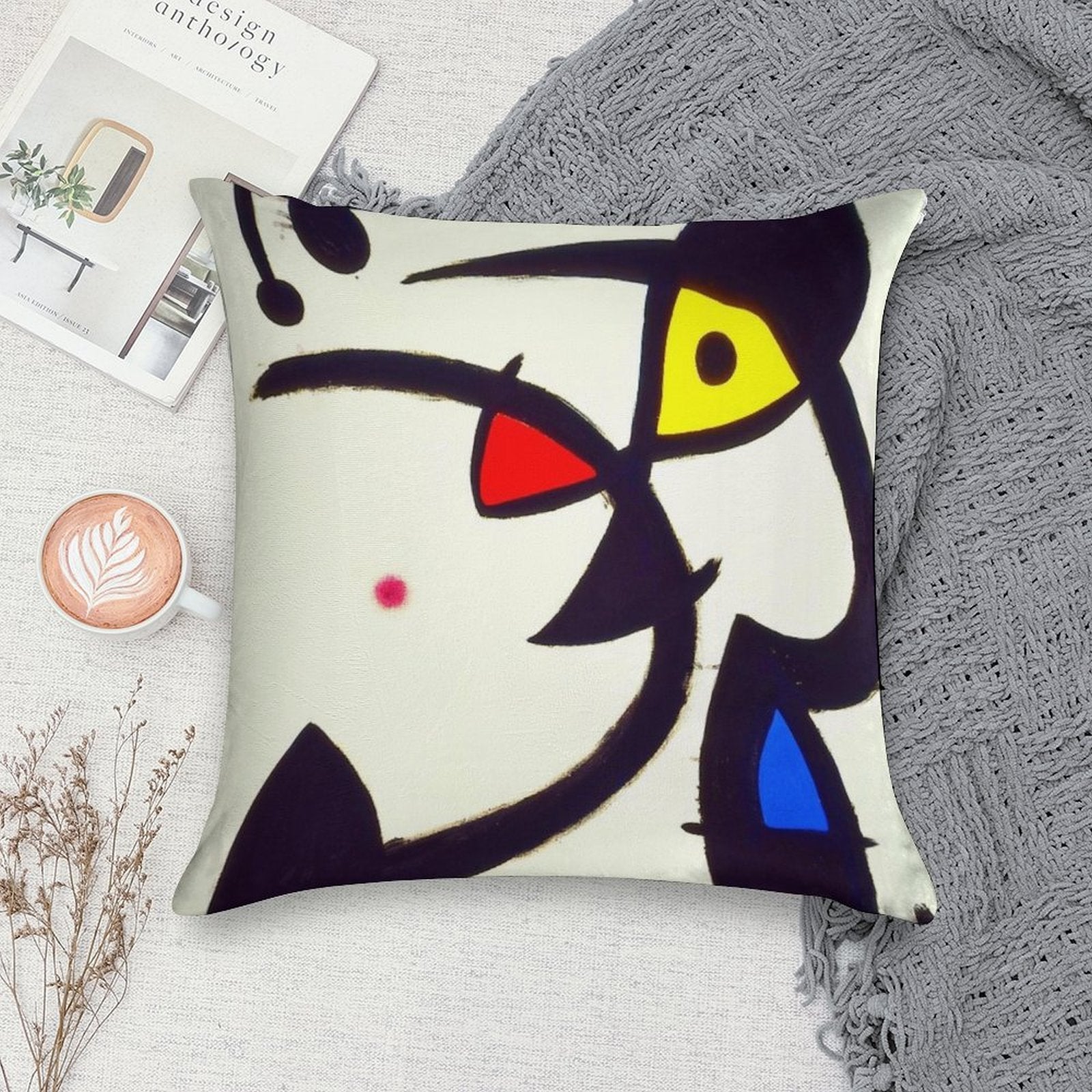 Joan Miro Soft Gift Ready Throw Pillow