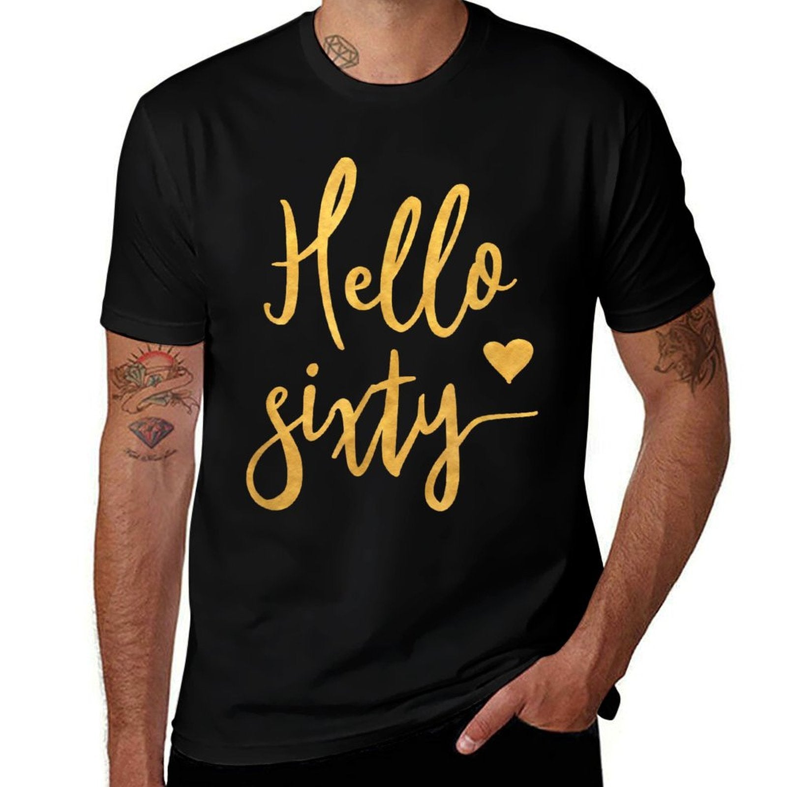 Hello Sixty 60th Birthday Gift Women  Relaxed-fit T-Shirt