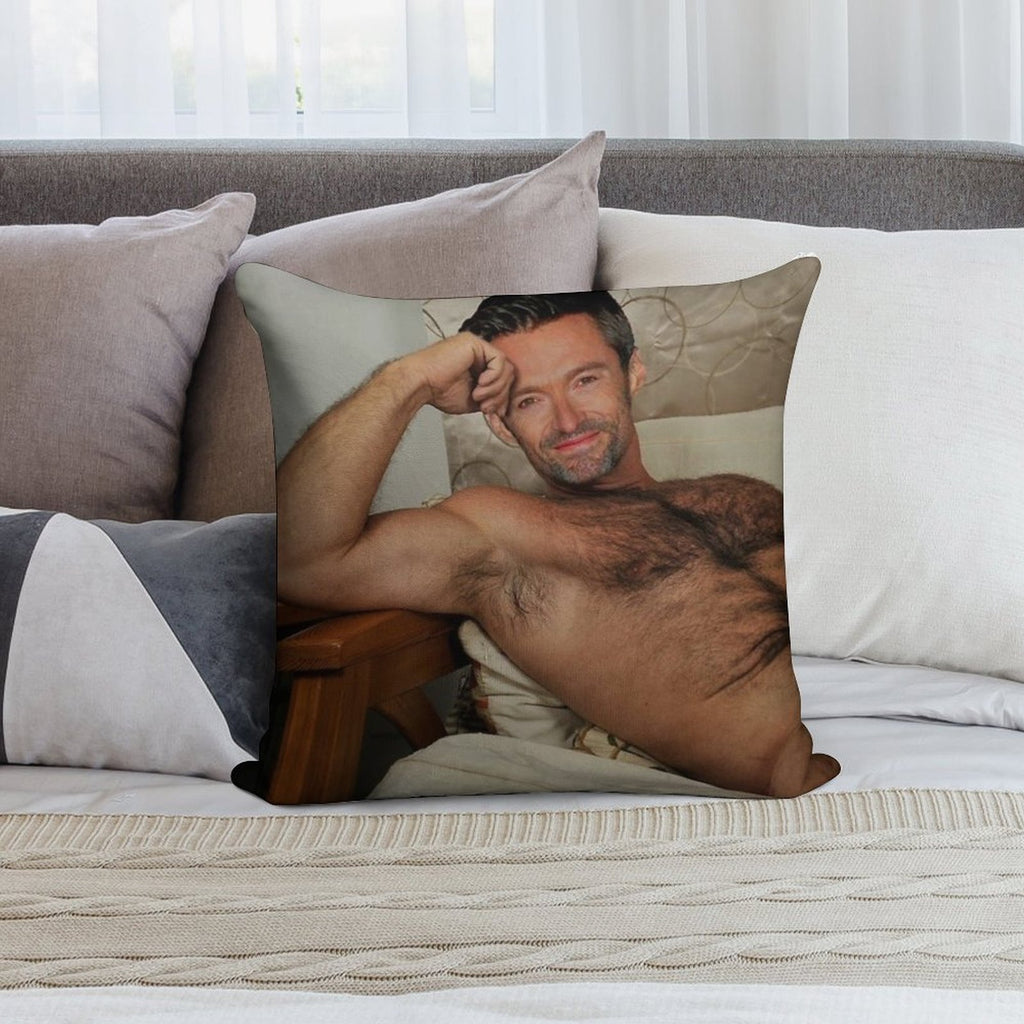 Hugh Jackman Awesome Soft Style Accent Throw Pillow