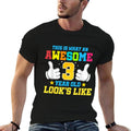 This Is What An Awesome 3 Year Old Looks Like 3rd Birthday  Eco-friendly Material T-Shirt