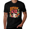 Disney Moana Birthday Kid Pua Floral Portrait  Polyester Blend T-Shirt