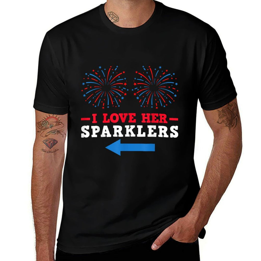Fireworks Director 4th July I Love Her Sparklers  Vintage-inspired T-Shirt