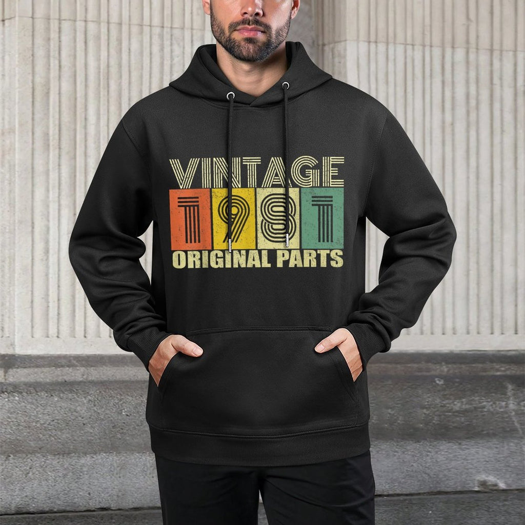 Vintage 1981 40th Birthday Gift Men Women 40 Years Old Pilling-Resistant Hoodie