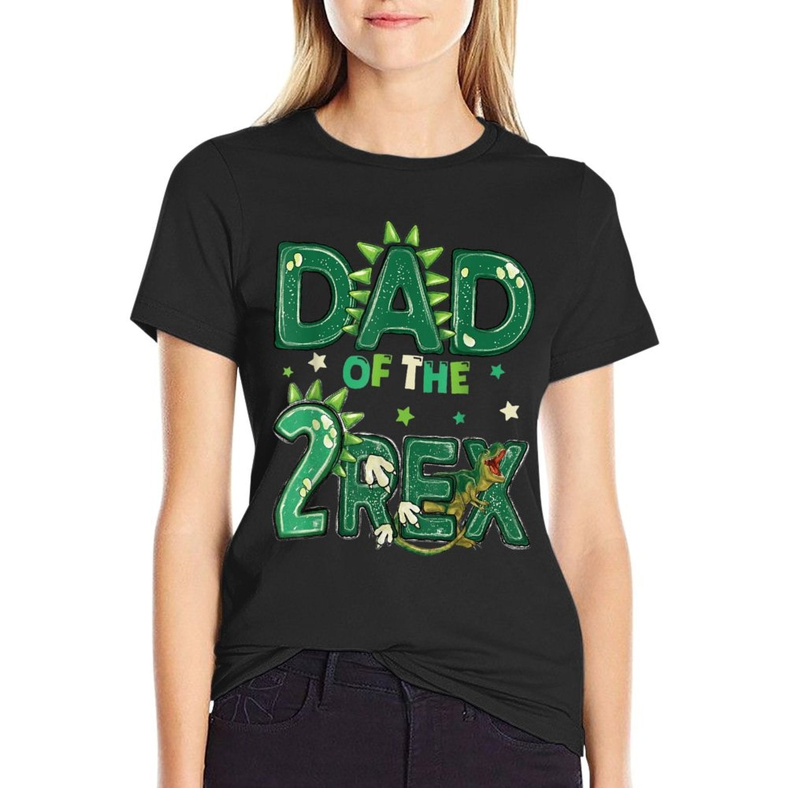 Dad Of The Two Rex Birthday Dinosaur Family Matching  Affordable Price T-Shirt