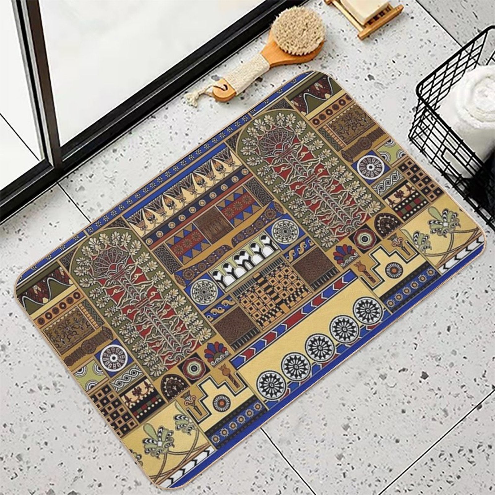 Ancient Assyrian Art  Anti-Trip Bath Mat
