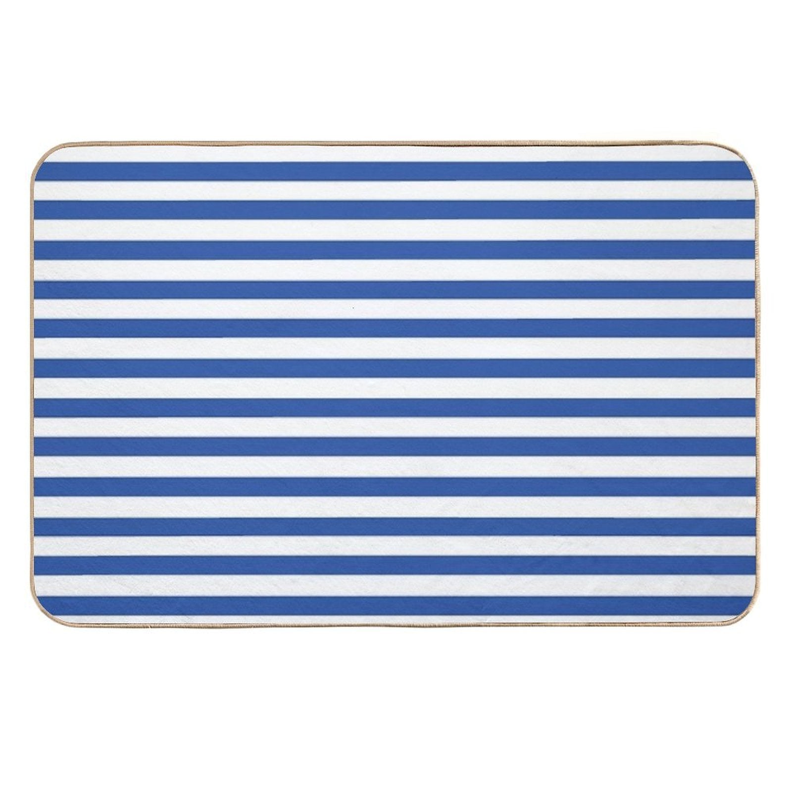 Blue And White Stripes  Rapid-Drying Bath Mat