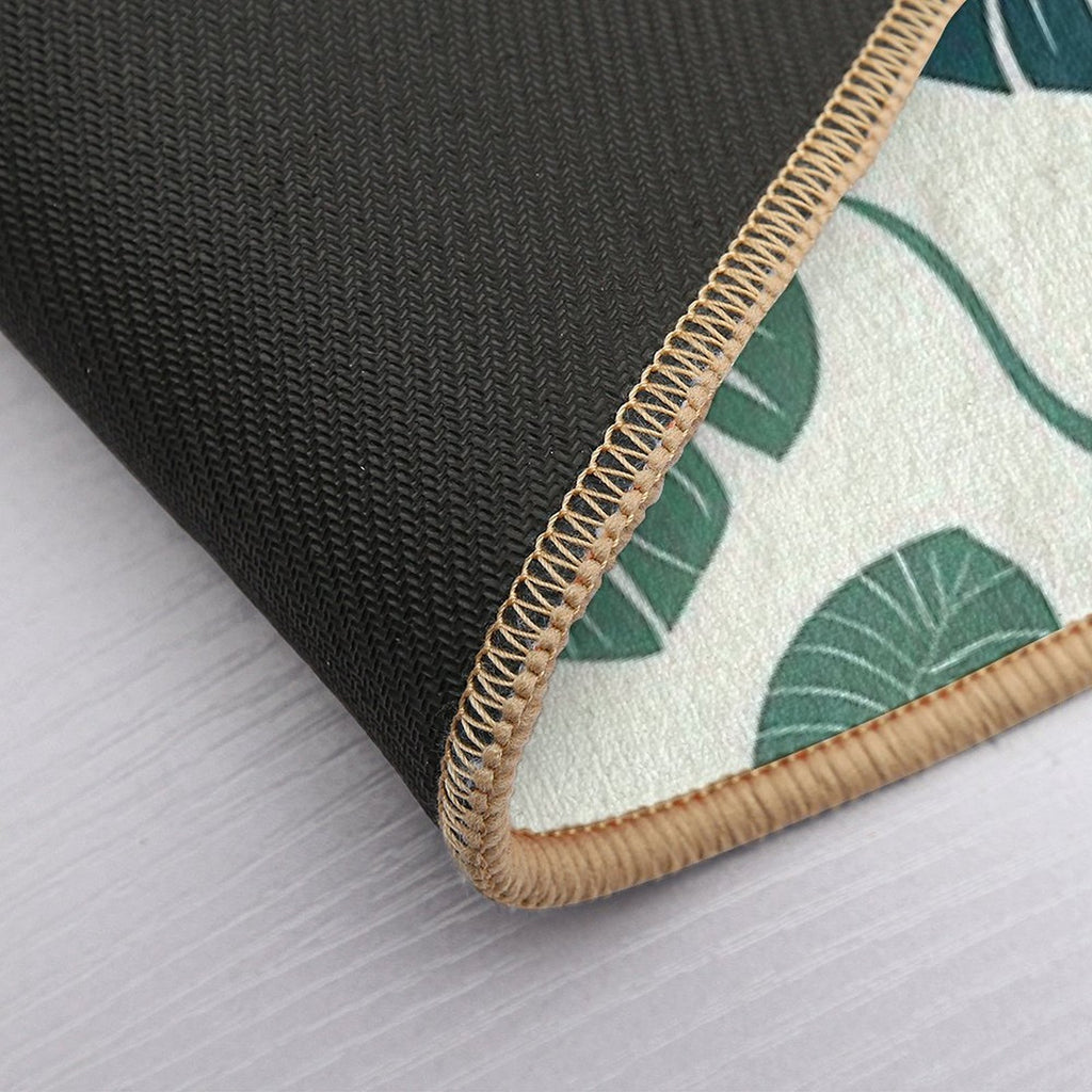 Abstract Monstera Leaf Pattern  Odorless Bath Mat