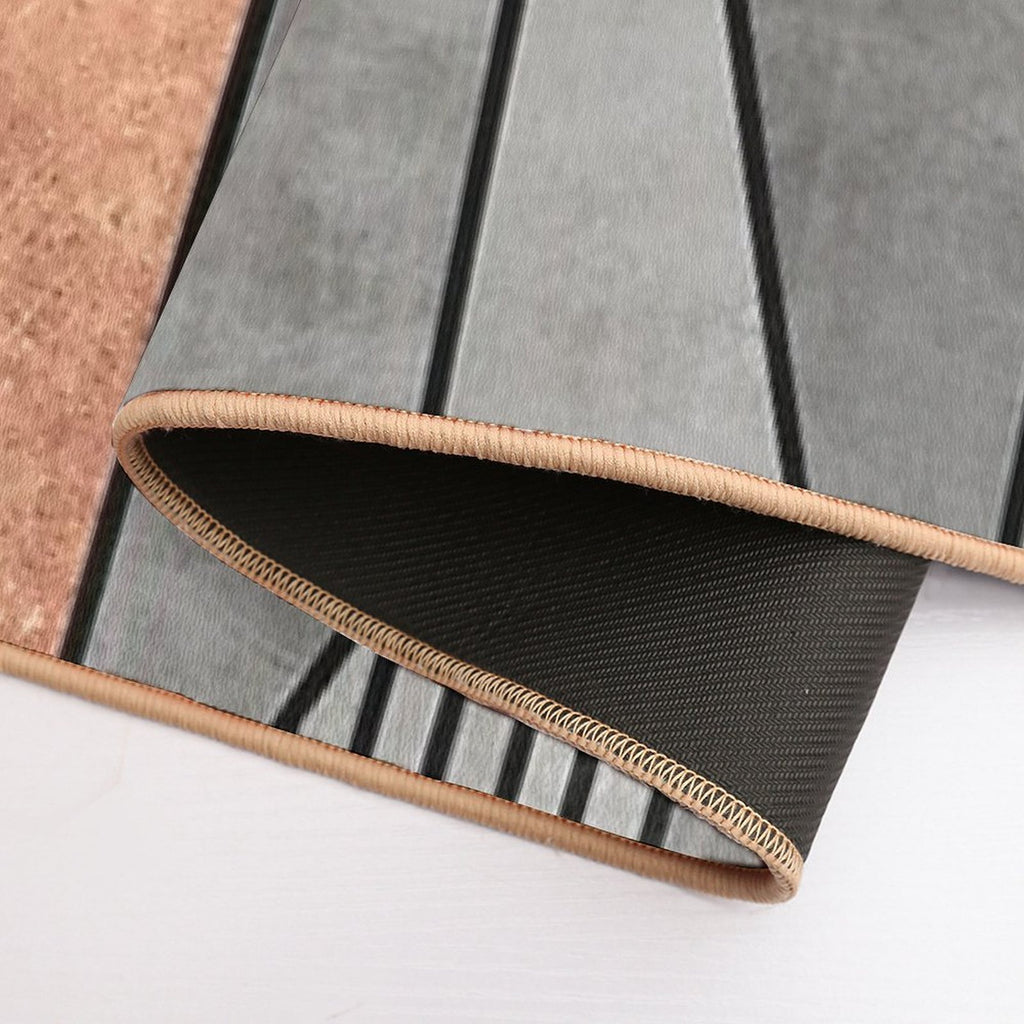 Concrete And Copper Triangles  Repositionable Bath Mat