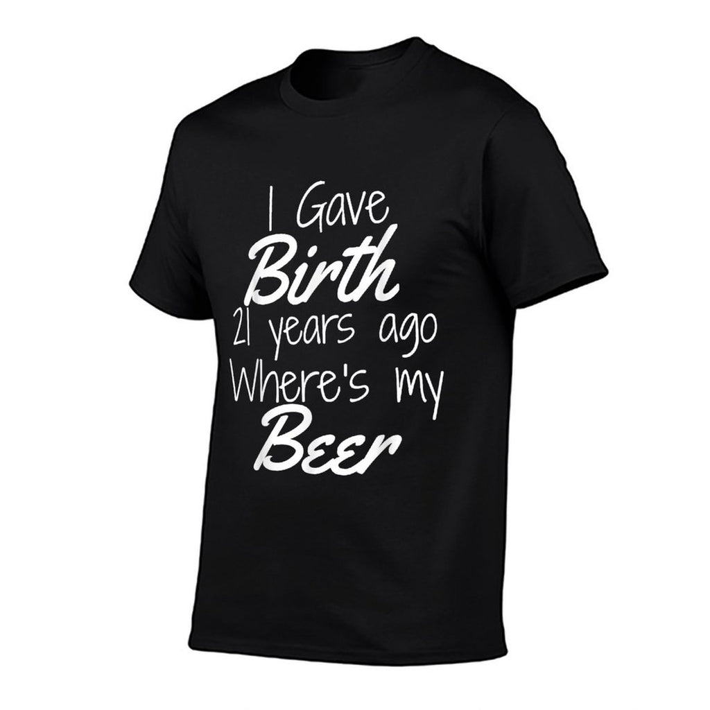21st Birthday Mom of 21 Year Old Son Daughter Birthday  Heathered Texture T-Shirt