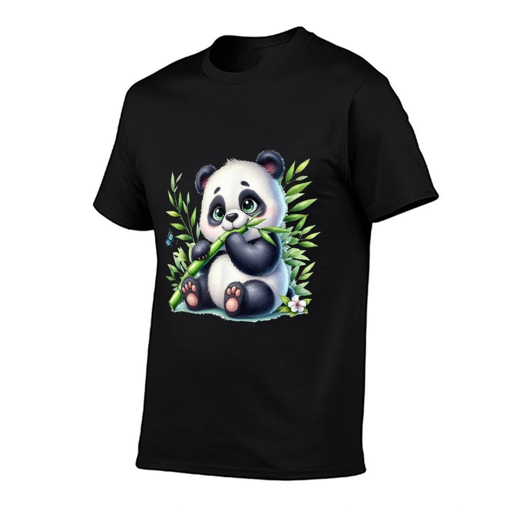 Watercolor Panda  Polyester Blend T-Shirt