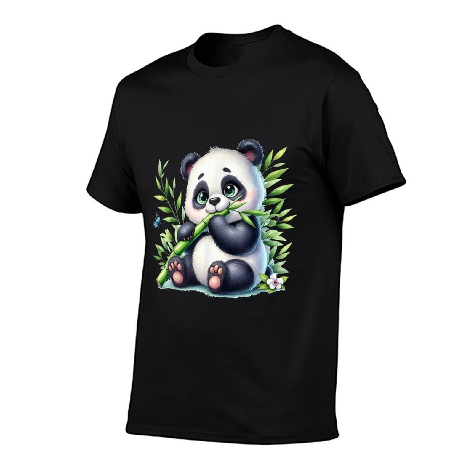 Watercolor Panda  Polyester Blend T-Shirt
