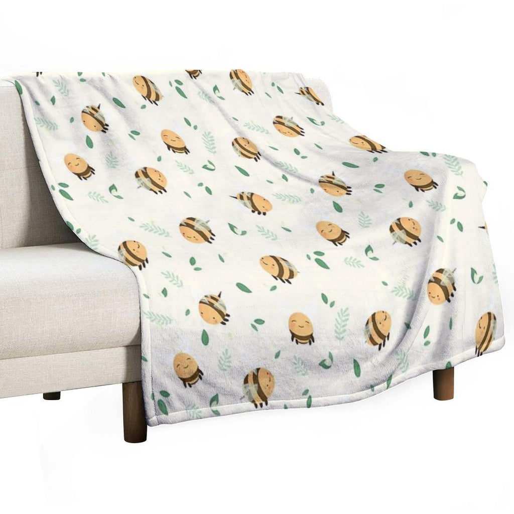 Lots of Bees Shrink-resistant Throw Blanket