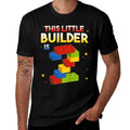 Kids 2 Years Old Builder Boy Girl Gift Building Blocks Birthday  Easy-care T-Shirt