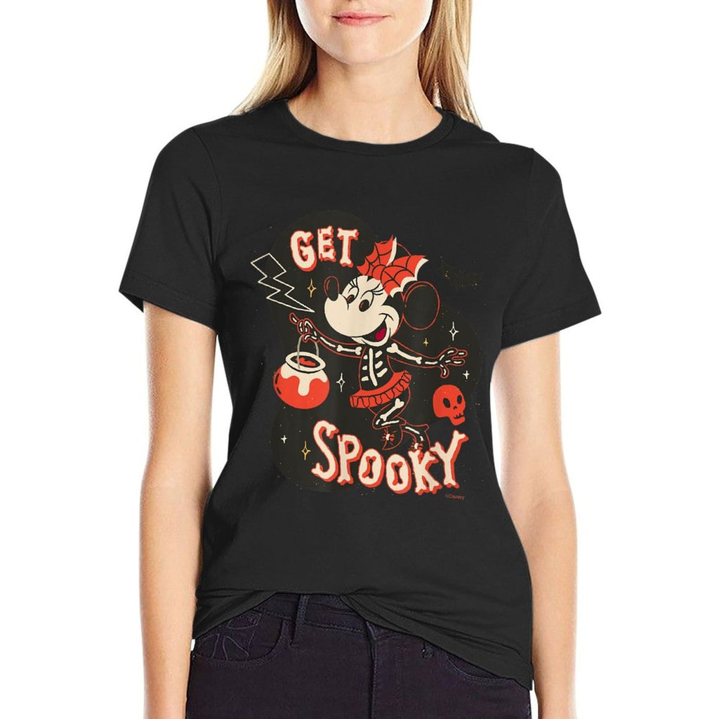 Disney Minnie Mouse Halloween Skeleton Costume Get Spooky  Versatile T-Shirt