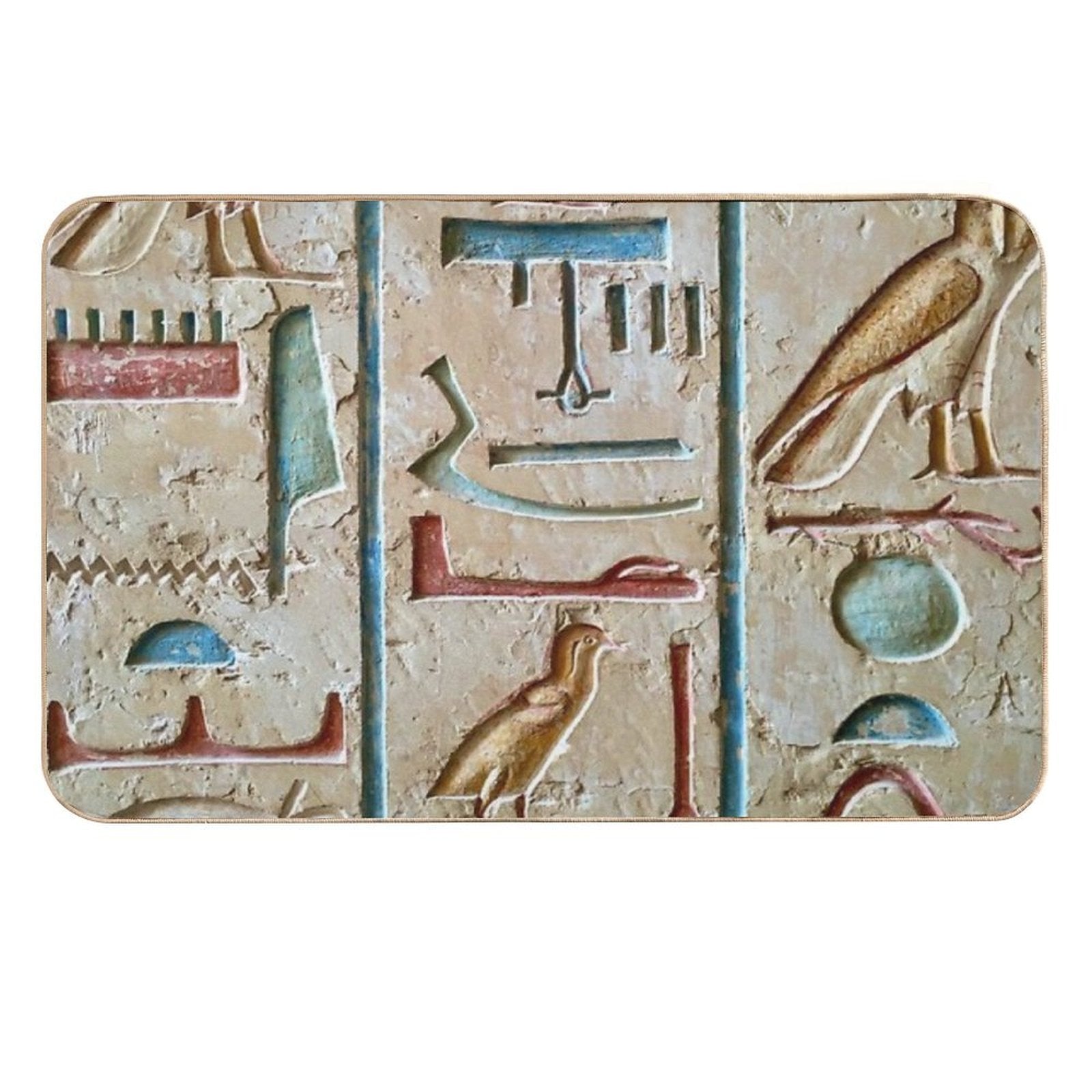 Ancient Egypt Hieroglyph  Slip-Resistant Bath Mat