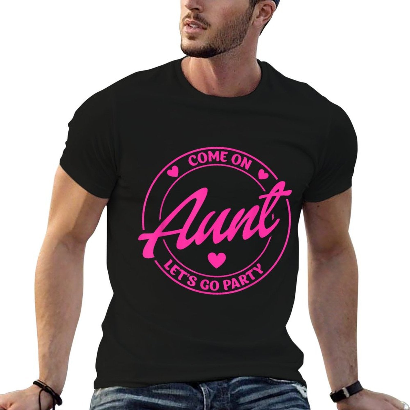Come On Aunt Let's Go Party Birthday Party, Doll Baby Girl  Summer-ready Fabric T-Shirt