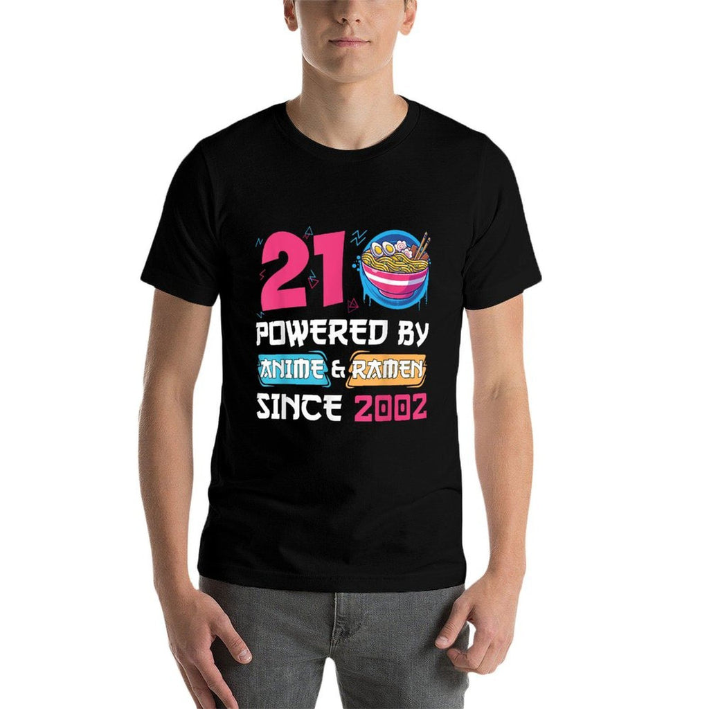 21st Birthday Kawaii Anime Ramen Noodles 21 Years Old Girls  Heathered Texture T-Shirt