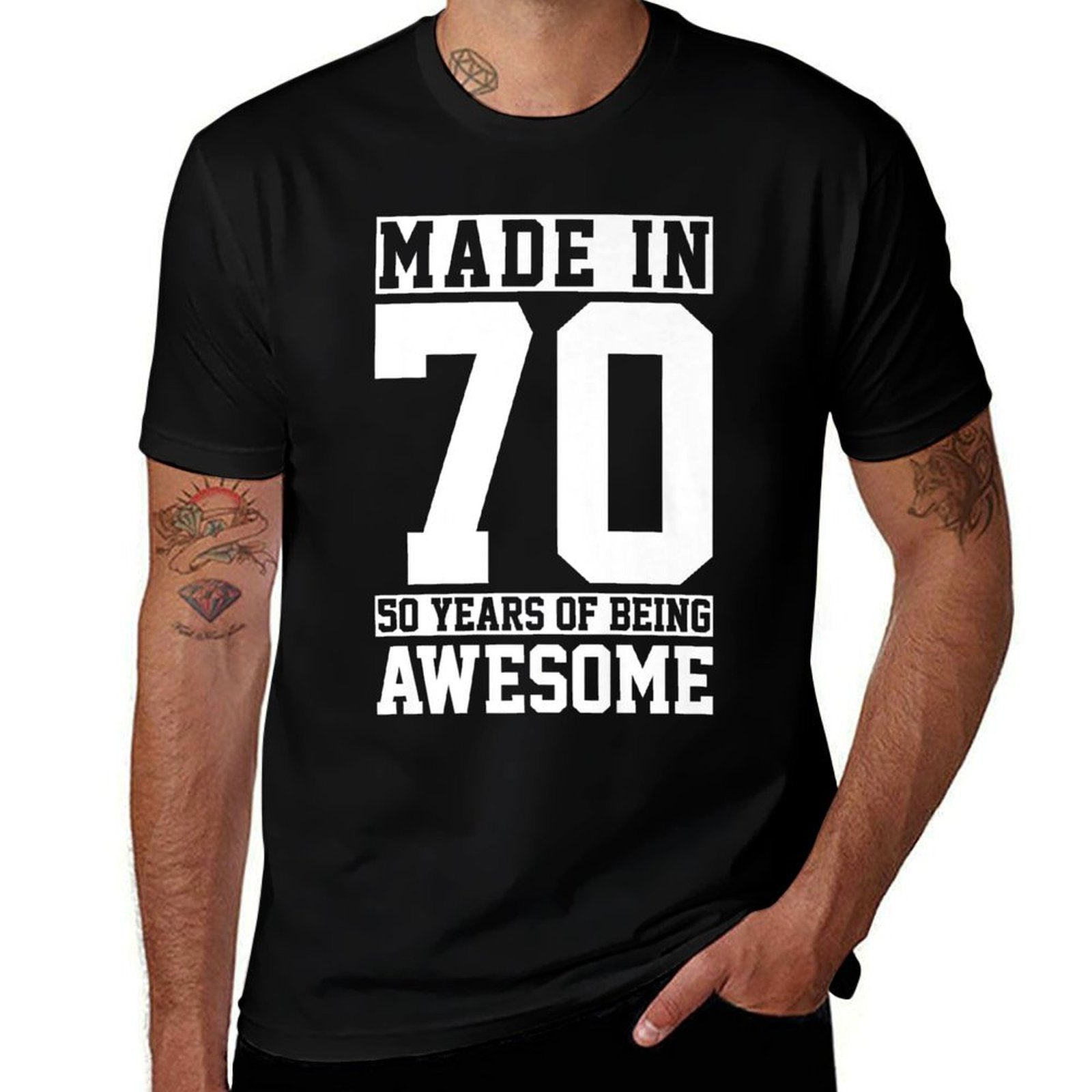Made In 1970 Awesome Since Funny 50 Years 50th Birthday Gift Premium  Durable T-Shirt