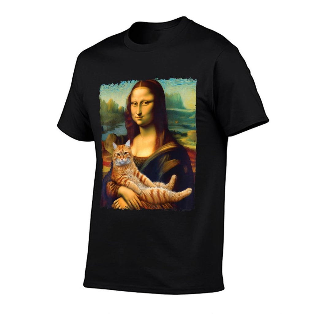 Mona Lisa Kitty for Cat Lovers  Stretchy T-Shirt