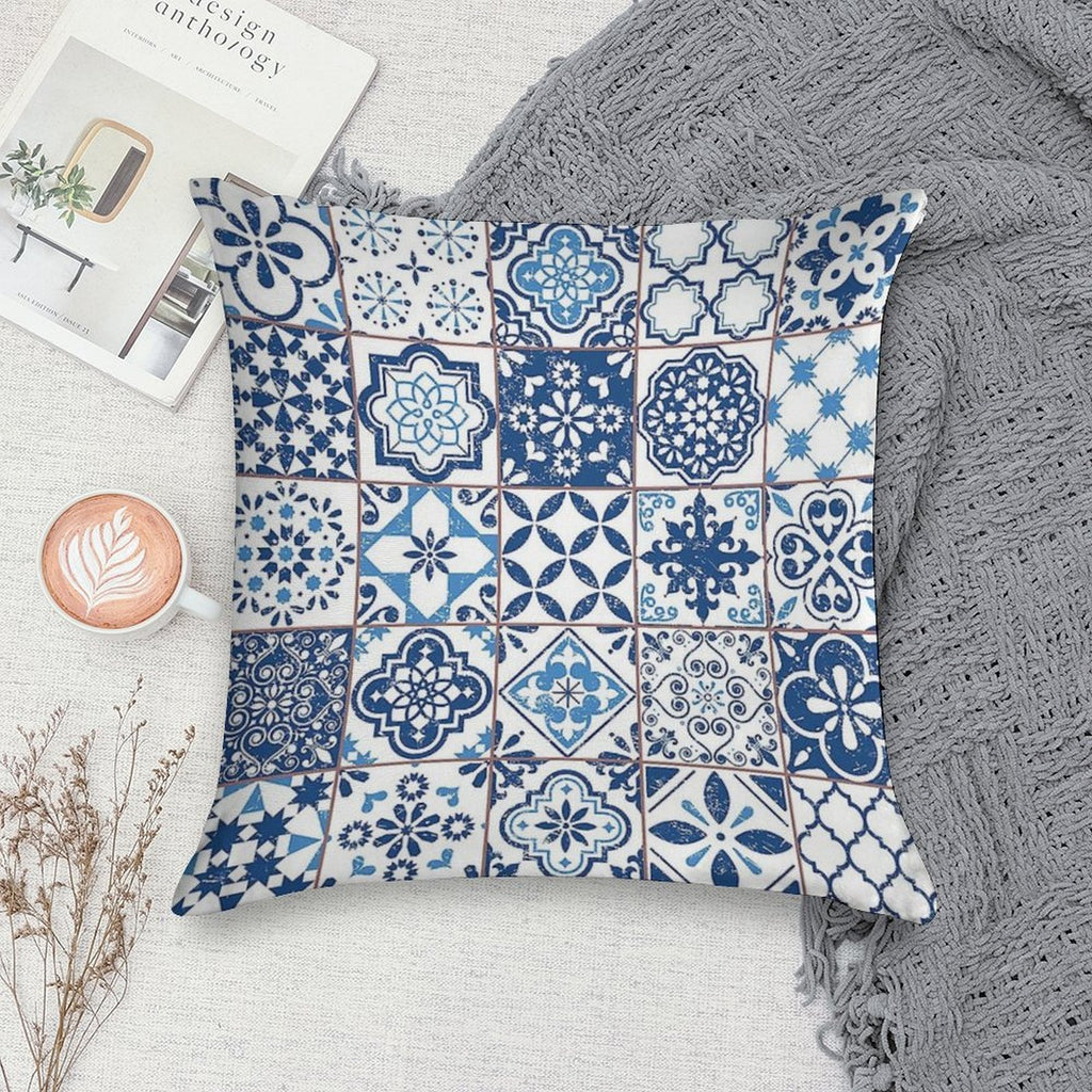 Portuguese Azulejos Soft Style Accent Throw Pillow