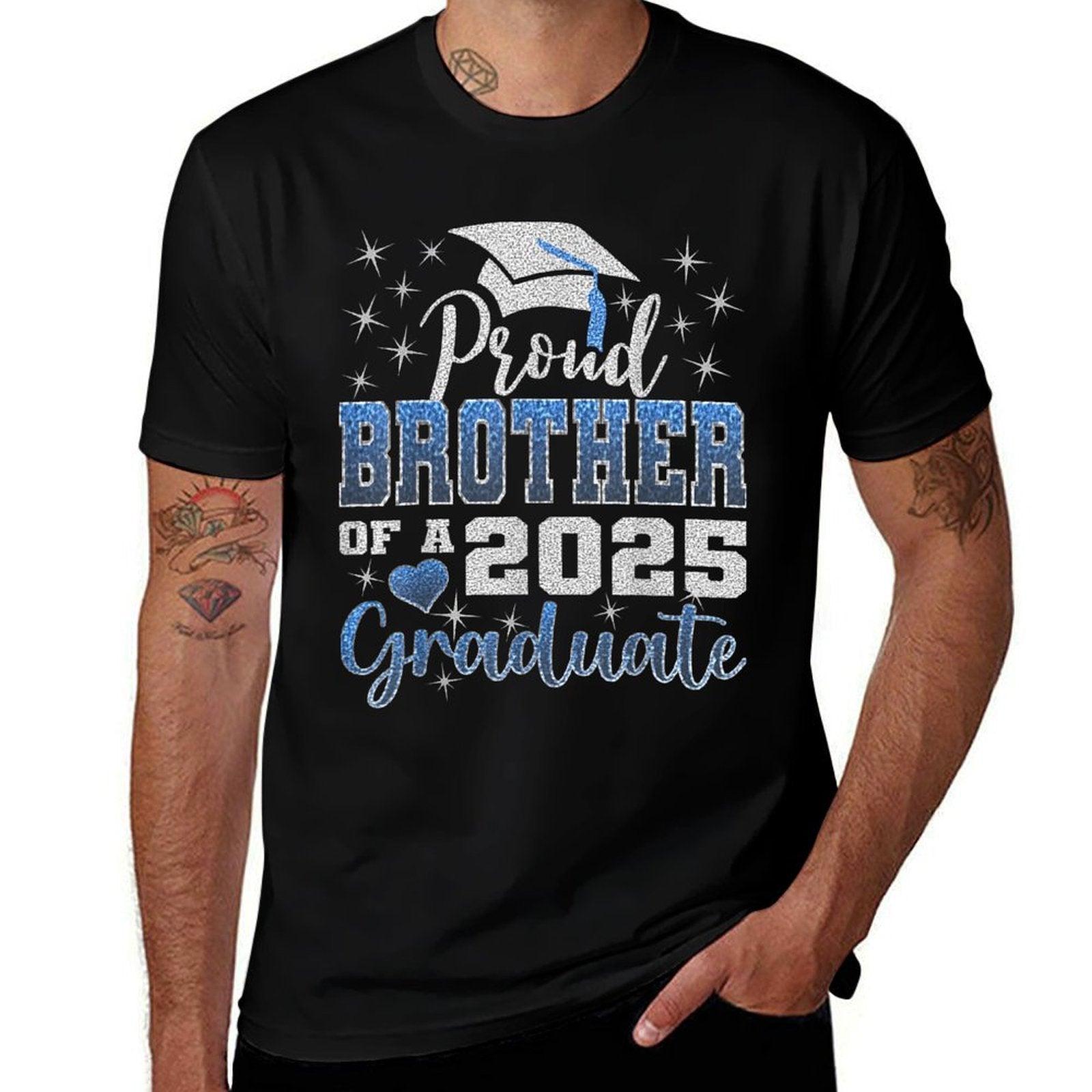 Super Proud Brother of 2025 Graduate Awesome Family College  Lightweight T-Shirt