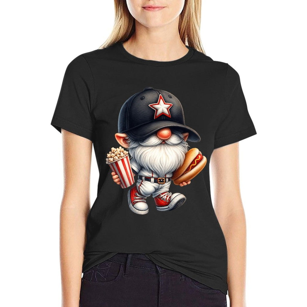 Pink Baseball Accessories For Women And Girls Hot Dog Gnome Premium  Affordable Price T-Shirt