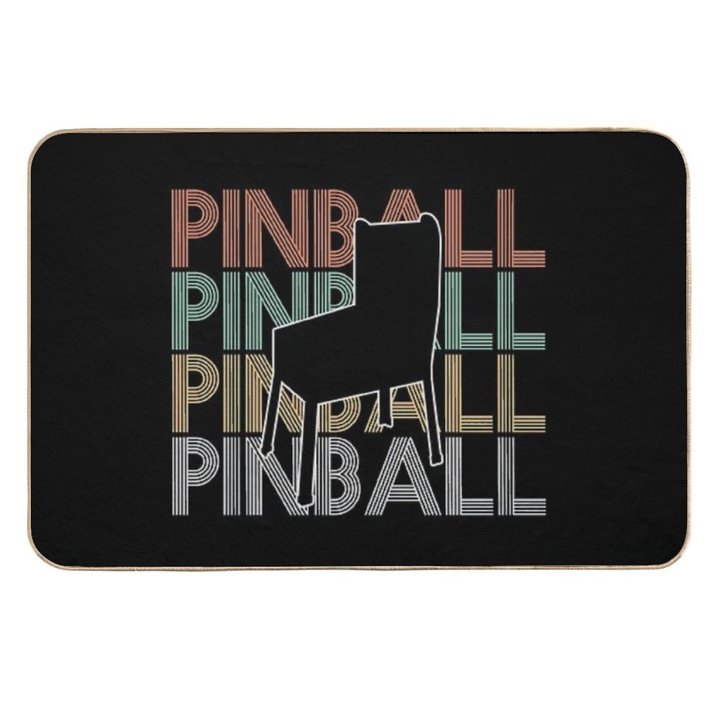 Pinball Pinball Machine Vintage  Fade-Resistant Bath Mat