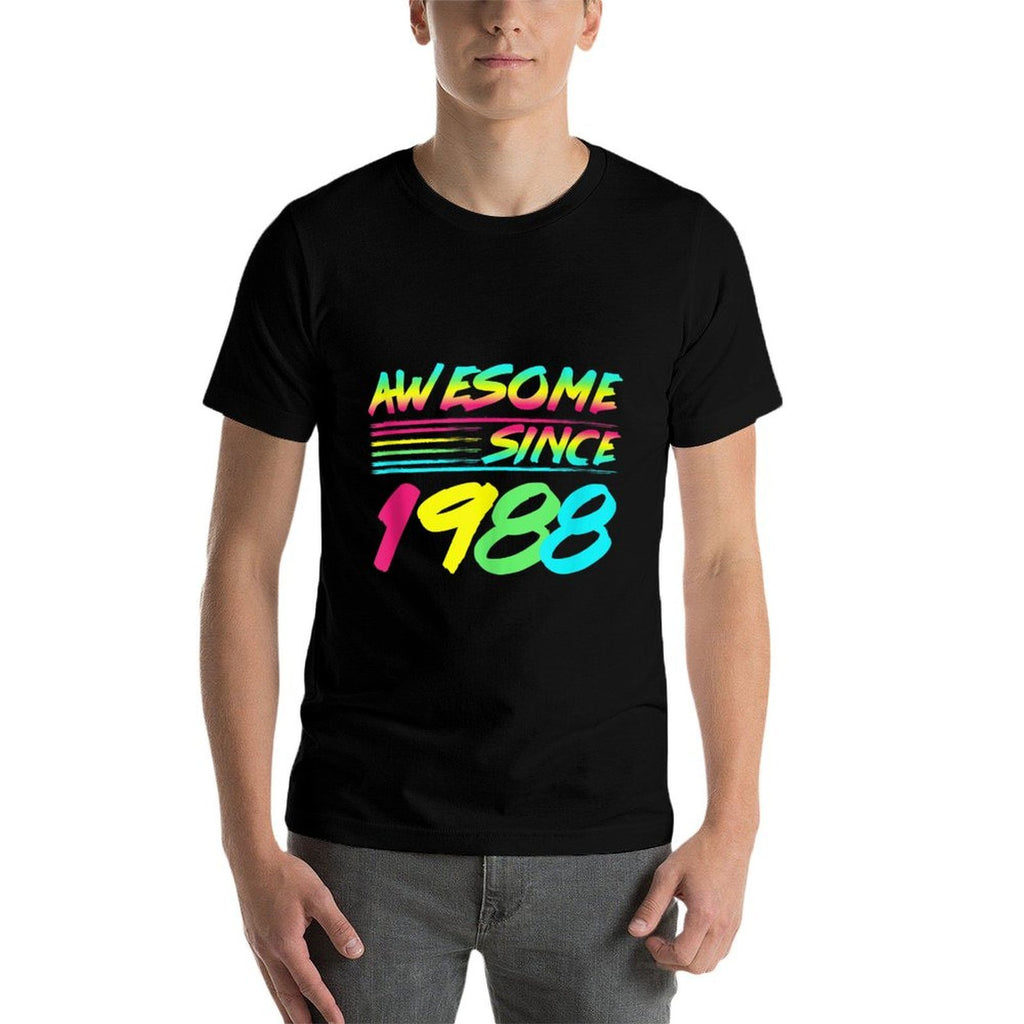 Awesome Since 1988 80s Retro 35th Birthday  Wrinkle-resistant T-Shirt